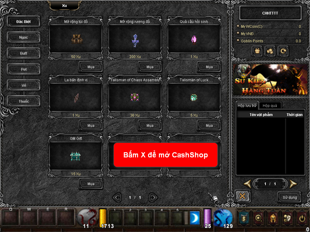 Chức năng chính của Game MU An Việt